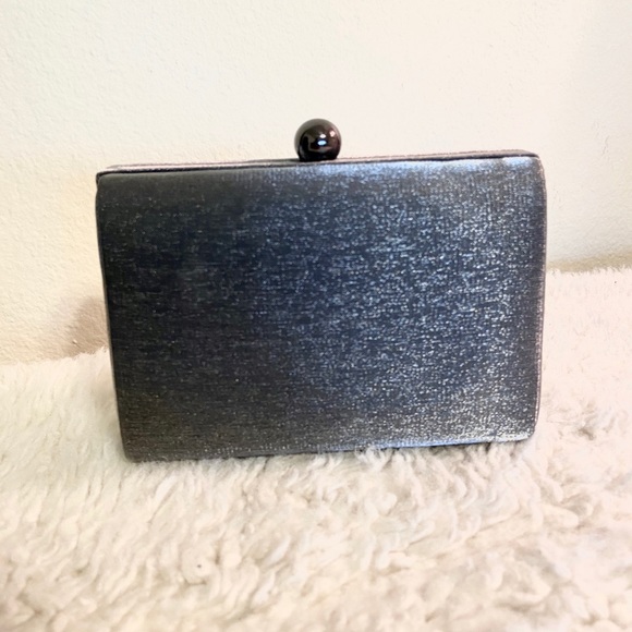 Valerie Stevens Gray Shimmer Clutch Evening Bag - Picture 6 of 7